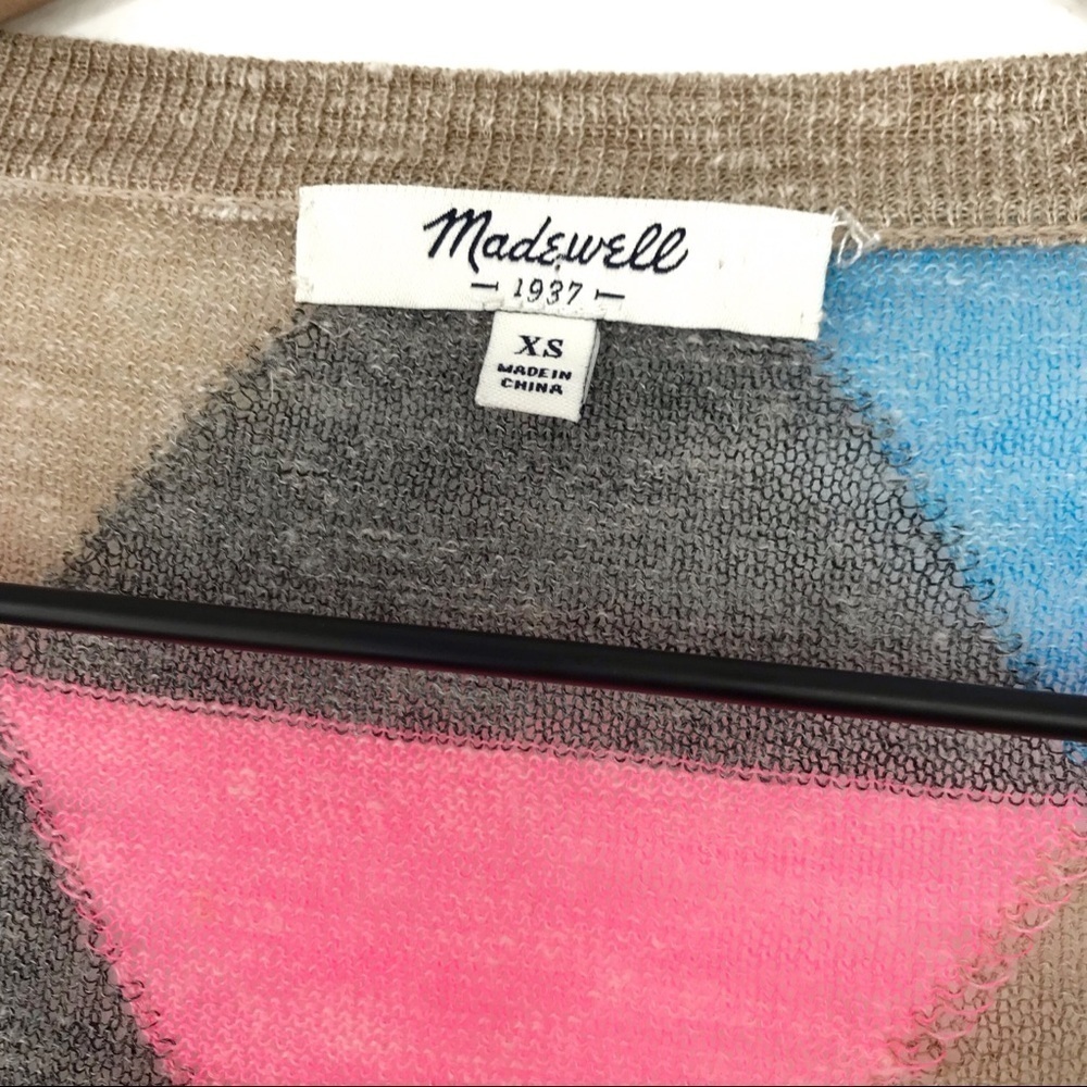 Madewell Geometric Triangle Button Up Cardigan Sw… - image 7